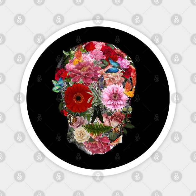 skull, cool skull, skull mask face Magnet by Collagedream